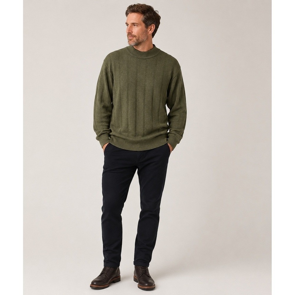 Murano Pullover Sweater Mens XL Olive Green Wool Acrylic Blend Mock Neck NWT